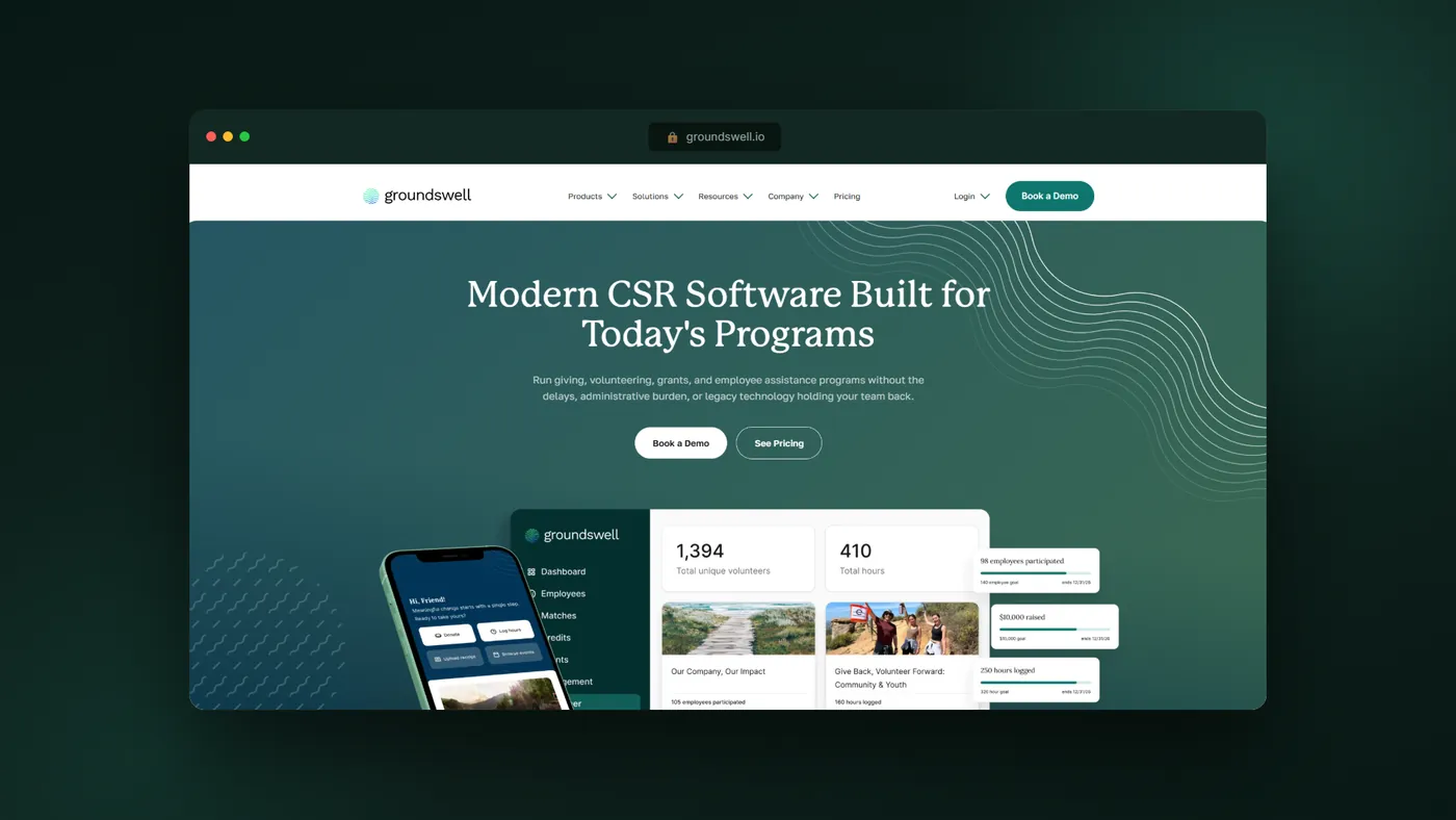 Groundswell project by Digitec Solution: Groundswell — Modern CSR Platform