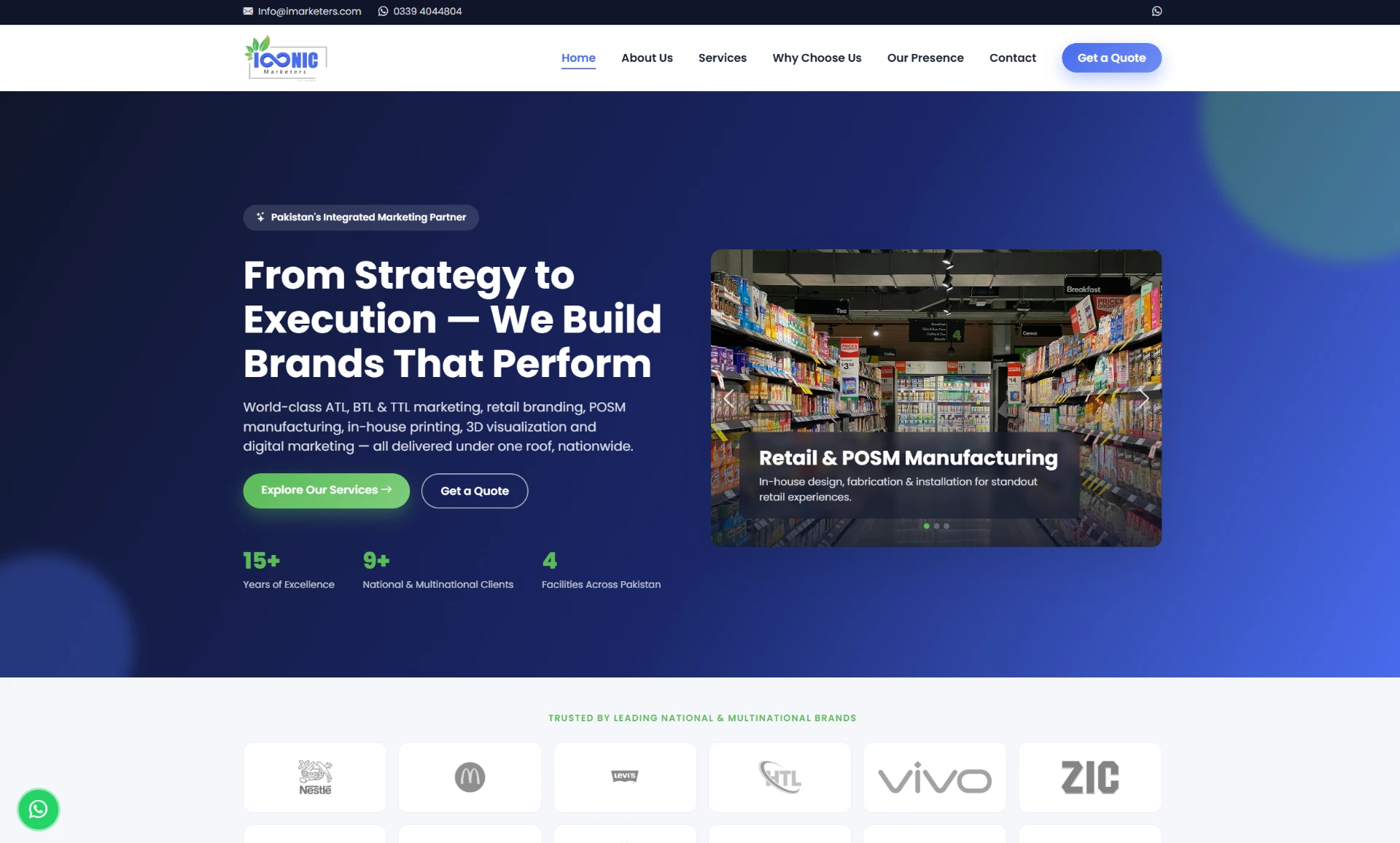 Iconic Marketers — Full Website Design & Development — Digitec Solution case study