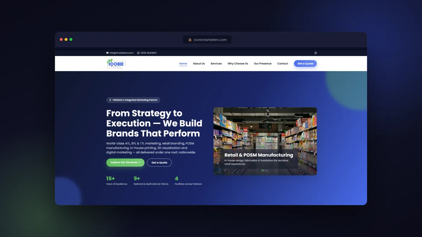 Iconic Marketers project by Digitec Solution