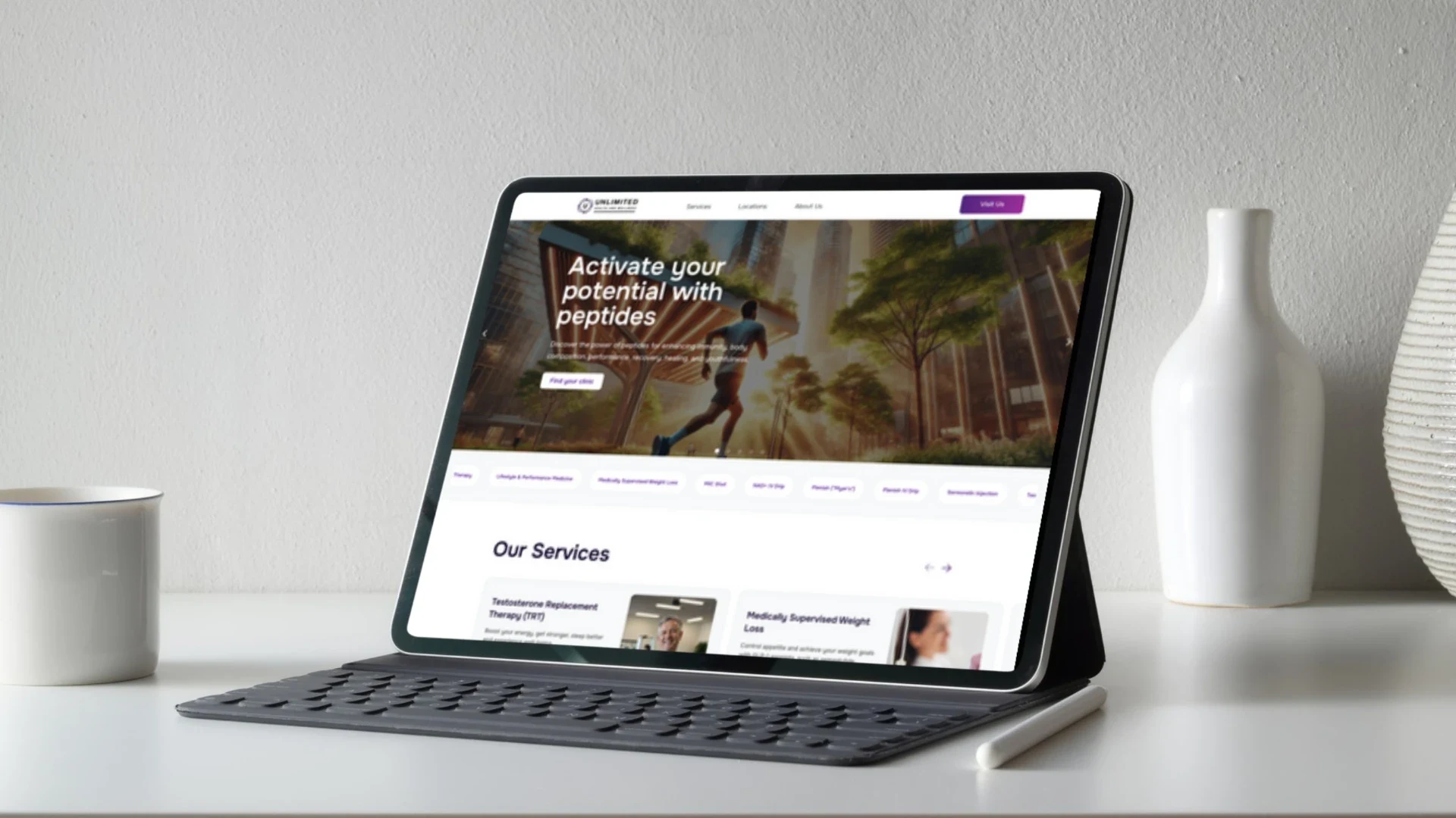 Unlimited Health and Wellness project by Digitec Solution: Clinic Website